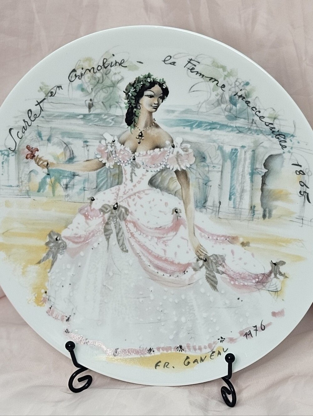 Limoges “Scarlett en Crinoline” Plate – Henri d’Arceau & Fils